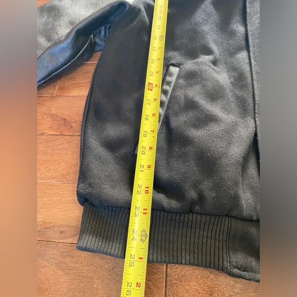 North N End leather and Wool Mens L Jacket in black - Picture 11 of 16